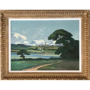 Seaside Painting Morbihan Brittany By Marcel Mettenhoven 1891-1979