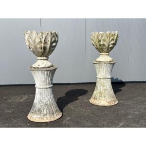 Paire De Vase En Pierre 