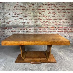 Table Or Desk With Extensions On Lyre Foot Art Deco Period