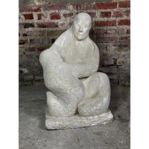 Plaster Sculpture By Dragoljub Milosevic 1970
