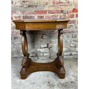 Empire Style Walnut And Zinc Furniture Planter