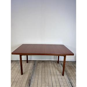 Scandinavian Style Extending Teak Table, French Manufacture, 1960s