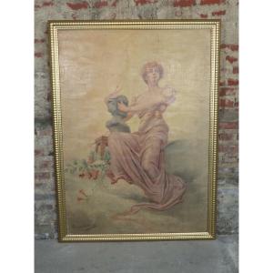 Canvas Poster On Theater Stage Panel (1877) By Louise Abbema