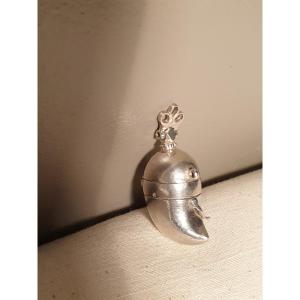 Silver Pendant Box With Two Compartments Swan Hallmark