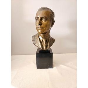 Bronze Sculpture Bust Of A Man By François Victor Cogné (1876-1952)