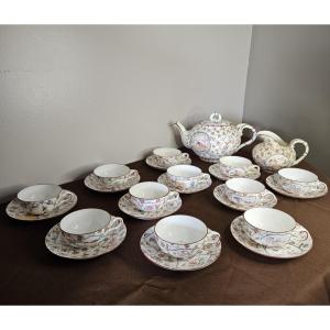 Part Of A Sarreguemines Tea Service, Fine Earthenware.