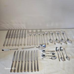Christofle Aria Doré 42-piece Cutlery Set For 8 People 