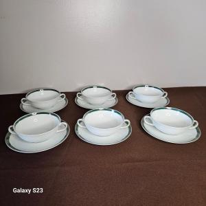 Christofle 2/2 Talisman Six Two-handled Bouillon Or Breakfast Bowls
