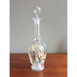 Enamel Carafe With Pigeon Decor