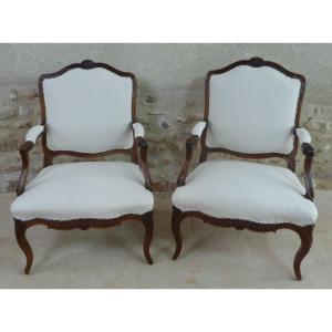 Pair Of Louis XV Armchairs