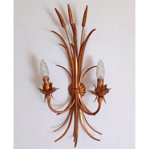 Pair Of "wheat Ear" Wall Sconces