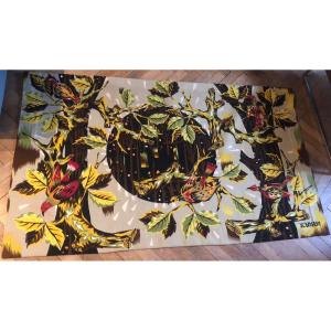 Jean Claude Bissery (20th). Birds In Autumn. Signed Tapestry. 106 X 178