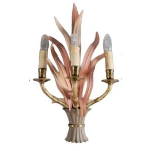Bagues House Large Wall Lights In Bronze, Brass And Lacquered Metal