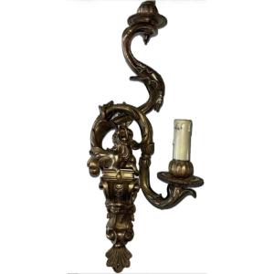 André Charles Boulle Important Sconce With Chimeras In Chased Bronze Height 53cm