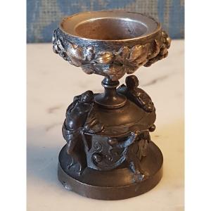 Petit Puy With Two Bronze Figures. 19th.