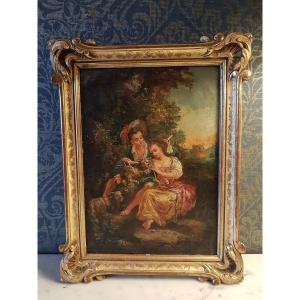 Painting, Romantic Scene. Itali - Nort. 