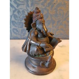 Ganesh Bronze Sculpture. 19th Century. 