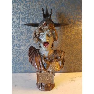 Bronze Sculpture "bellone", By Jean Leon Gerome.
