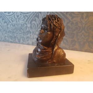Bronze Sculpture, Bedouin Woman. Sculptor: Daniëlle Bigata. 20th Century. 