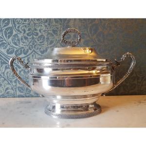 Silver Metal Tureen.  Empire Style.