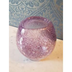 Purple Vase Candlestick. Biot. 20th Century