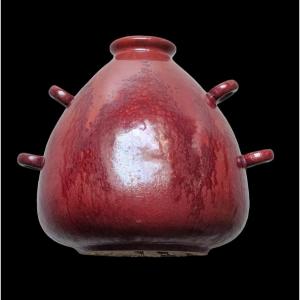 Ceramic Desvres Fourmaintraux And Delassus Lustered Red Sandstone Dlg By Dalpayrat 1910