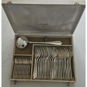 Christofle, 37-piece Flatware Set, Spatours Pattern. Excellent Condition.