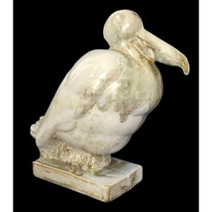 Art Deco, Orchies Moulin Des Loups, Ceramic Bird Sculpture Circa 1920