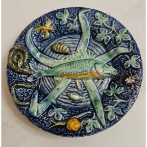 Small Ceramic Figurine By Thomas Sergent, Tours Palissy School. 19th Century 