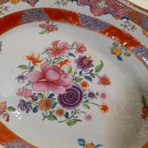 Chinese Dish Famille Rose For The East India Company. 