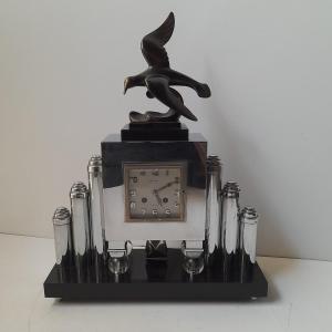 Large Art Deco Clock Signed Barbot