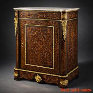 Support Cabinet - Marquetry - Napoleon III - France - XIX Th