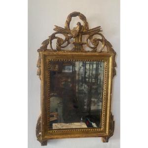 Pediment Mirror - Golden Wood - Regency Period - France - XVIIIth