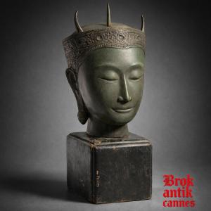 Important Buddha Head - Siam - Bien Hoa - Vietnam - XXth