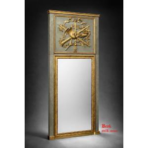Important Mirror - Trumeau - France - 18th Century 