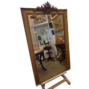 Important Mirror - Golden Wood - France - 19th Century 