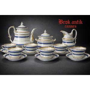 Tea / Coffee Service - Porcelain - Old Paris - France - 19th Century 