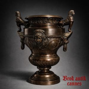Vase/urn - Bronze - Claude Ballin - France - 19th Century