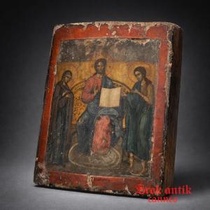 Orthodox Icon - Deesis - Russia - Late 18th Century 
