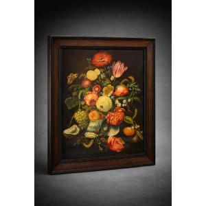 Painting - Oil On Canvas - Still Life - Holland - 19th Century 