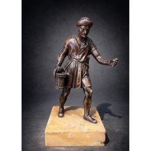 Sculpture - Bronze - Harvester - B. Prieur - France - 18th Century 