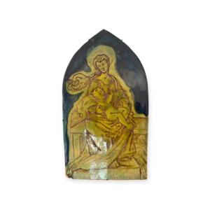 Porcelain Plate - Madonna And Child - XVIIIth Or Earlier