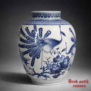 Potiche - Arita - White/blue - Edo Period - Japan - XVIII Th