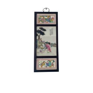 Porcelain Panel - Famille Rose - China - 20th Century