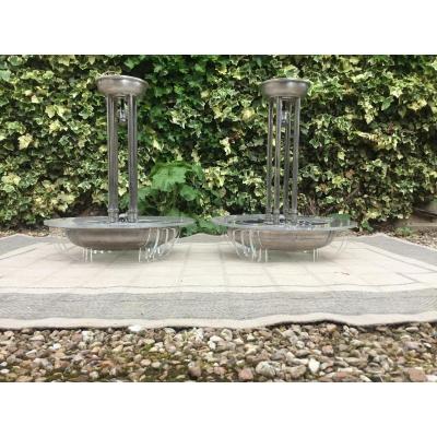 Pair Of Art Deco Chandeliers