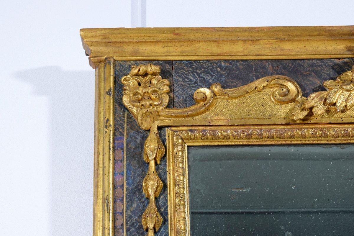 Specchiera barocca in legno intagliato e dorato, Italia, XVIII secolo LUIGI XIV-photo-2