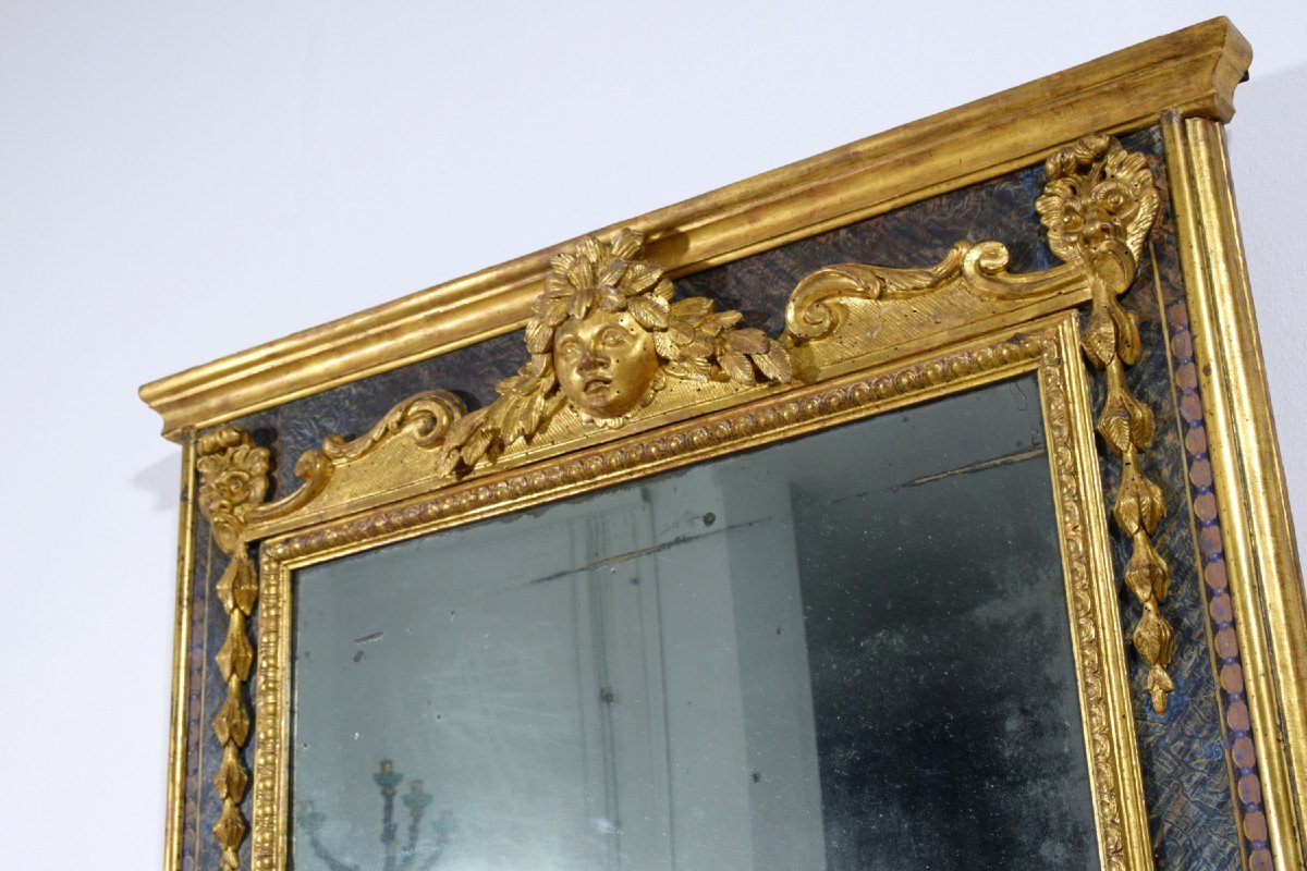 Specchiera barocca in legno intagliato e dorato, Italia, XVIII secolo LUIGI XIV-photo-3