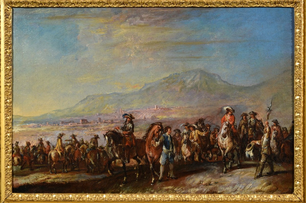 Francesco Simonini (Parma,  1686 – Parma, 1766), La sosta dei soldati e La marcia dei soldati-photo-3