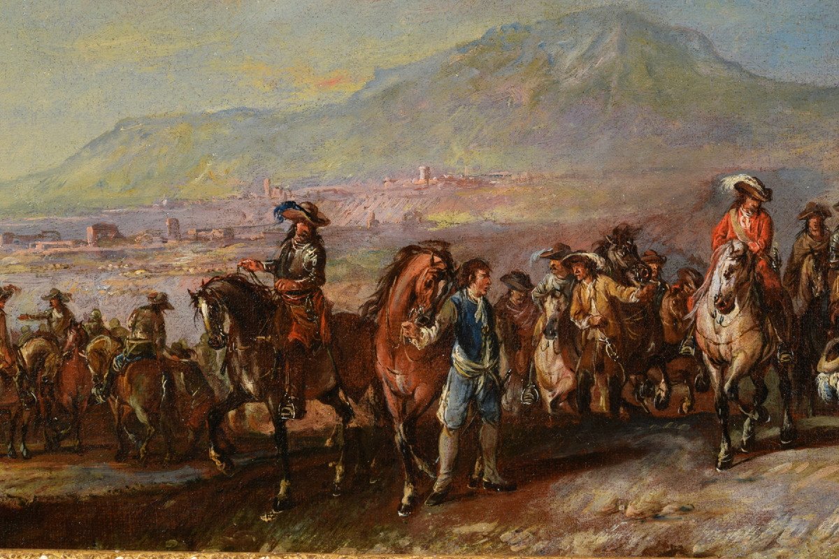 Francesco Simonini (Parma,  1686 – Parma, 1766), La sosta dei soldati e La marcia dei soldati-photo-5