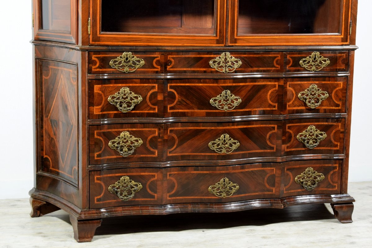 Trumeau in legno lastronato e intarsiato, Genova, XVIII secolo-photo-7